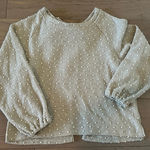 Blu Pepper  Sage Green Polka Dot Long Sleeve Sweater Small Photo 0