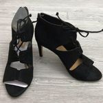 Franco Sarto NIB  Shawnee black 7.5 tie heel shoes corset front Photo 1