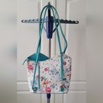 Borse In Pelle Purse Floral Leather Crossbody Purse Made In Italy Zip Tote White Photo 4