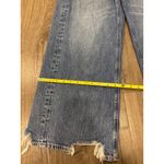 American Eagle Super Baggy Wide Leg Distressed Frayed Hem Jeans Women Size 10 Blue Photo 7