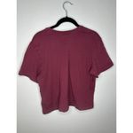 Adidas  Cropped T-Shirt Short-Sleeved Women's Size Small Wine Athleisure Active Photo 1