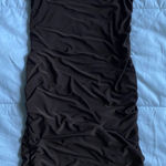 Pretty Little Thing  Brown Chocolate Double Layer Slinky Ruched Detail Long Top Sleeveless size 0 Photo 0