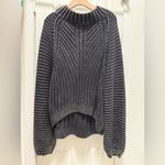 Free People  Sweetheart Mock Neck Sweater Black  Size XLarge Photo 2