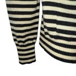J.Crew  Harlow Wool Tan & Black Striped Fringe Trim Lightweight Cardigan Photo 3