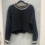Twenty Women's Black Crop Cut Off Long Sleeve Crew Neck Sweater Sz L Size L Photo 0