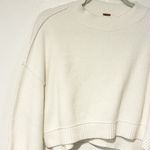 Free People  White Ribbed EASY STREET CROP PULLOVER IN MOONGLOW Size XS Photo 3