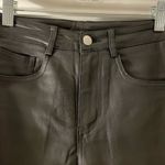 SheIn High Waist Straight Leg Leather Pants, Black, Size XS, EUC Photo 7