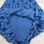 Dress the Population Blue Floral Appliqué Juniper Crepe Unique Dress Photo 7