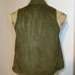 Wild Blue Army Green Faux Suede Sleeveless Short Top Photo 1