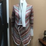 Kensie  open cream and orange cardigan Photo 1