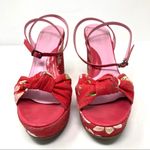 via spiga fabric ankle strap wedge sandals, Italy, size 9 Photo 5