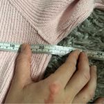 Free People  pink ribbed mock neck bishop long sleeve sweater size medium Photo 6