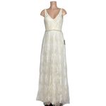 Lulus  Sweet Love Floral Lace Beaded Maxi Dress, Ivory, Small Photo 7