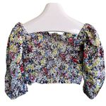 ZARA puffy sleeve floral smocked blouse Photo 10