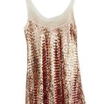 Free People  Intimately Disco Fever Mini Dress Slip
Gold Sequin Mesh NWOT Photo 4