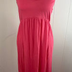 Caslon  from Nordstrom ruffle knit dress in size small. Honey pink. High low hem Photo 0