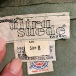 Nat Kaplan Couture Vintage Green Ultra Suede Sleeveless Sheath Dress Size 8 Photo 6