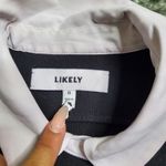 Likely  Fit & Flare White Collar Black Dress Photo 4