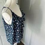Simply Styled Blue and White Ruffled Camisole Size XLP Photo 3