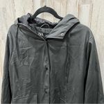 ZARA  Black Hooded Longline Rain Jacket Photo 1