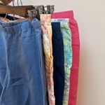 J JILL 100% LINEN CROPPED WIDE LEG TROUSER BEACH PANT SIZE LARGE NWT Blue Photo 3