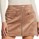 BCBGMAXAZRIA Suede Skirt Photo 0