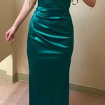 B Darlin B. Darlin Green Satin Prom / Bridesmaid Dress Photo 0