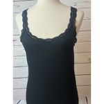 American Eagle  Black lace trim cami tank top‎ Large Stretch Coquette Y2K 90s Photo 4
