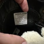 Sorel  Lennox Lace Cozy Boot Lug Sole Blackened Brown 7 Photo 2