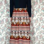 Vintage 70s Earth Tone Boho long sleeve maxi dress Size M Photo 6