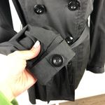 Vertigo Paris Classic Double Breasted Black Belted Trench Coat Size Medium Photo 11