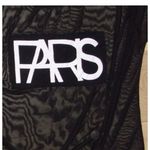 Women's Black Mesh Paris Graphic T Photo 2