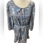 BeachLunchLounge Multicolor Floral Print 3/4 Sleeve Knee Length Dress Size M Photo 2