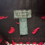 Vintage Lauren Ralph Lauren knit zip up hand knitted sweater size large Black Photo 3