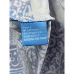J. McLaughlin  Catalina Cloth‎ Top Sz L Floral Paisley Patchwork Blue 3/4 Sleeve Photo 5