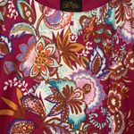 Bob Mackie Printed Jersey Long Dress Pink Wearable Art Floral Stretch Size 1X Photo 3