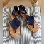 Koolaburra by Ugg  Navy Blue Mesh Perforated Suede Wedge Sandals Sz 9.5 Photo 9