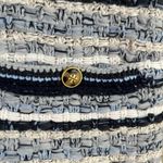 Tory Burch Blue Multi Tweed Sweater Dress Cotton Linen Blend, Size Small Photo 9