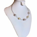 Sterling Silver 925  Pearls Wire Necklace 17” Photo 2