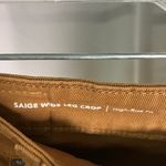 AG Adriano Goldschmied Saige Wide Leg Crop Women 28 High Rise Fit Denim Caramel Tan Photo 8