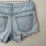 Free People Boho Distressed Zip-Fly Denim Jean Shorts, Size 25 Photo 6