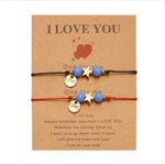 2pcs Glow In The Dark Luminous Beads Star Bracelet Adjustable Women Men Jewelry Photo 2