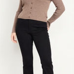 Old Navy  Black denim Wow bootcut mid rise black jeans, 12 short, NWT Photo 0