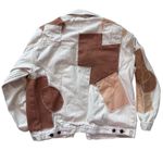 Urban Outfitters  BDG Adult/Women’s Patchwork White Denim Jean Jacket L Photo 1