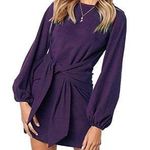 Amazon Purple Long Sleeve Wrap Dress  Photo 0