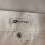 Banana Republic  Womens Roll-Up Shorts Denim Stretch White Size 32 Photo 3