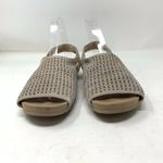 Earth Suede Leather Perforated Slingback Sandals Linden Laveen Coco Taupe Grey 8 Gray Photo 6