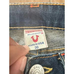 True Religion  Low Rise y2k Flare Jeans Bridget dark Blue Denim SIZE 30 Photo 4