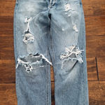 AGOLDE  premium denim Distressed Blue Jeans Photo 0