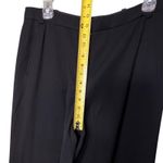 Armani Collezioni Pants Womens 10 Black Wide Leg Wool Trousers Made Italy Office Photo 9